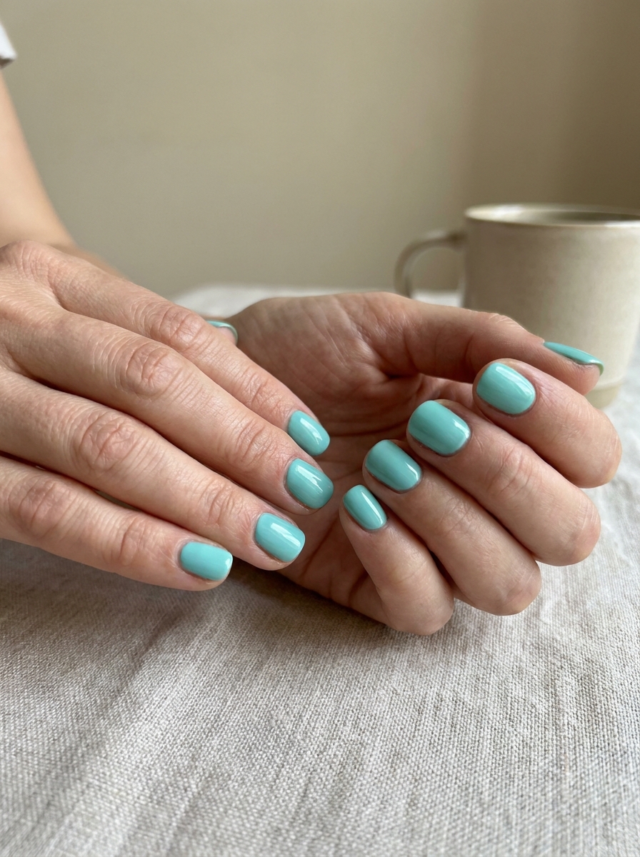 Türkis Short Nails